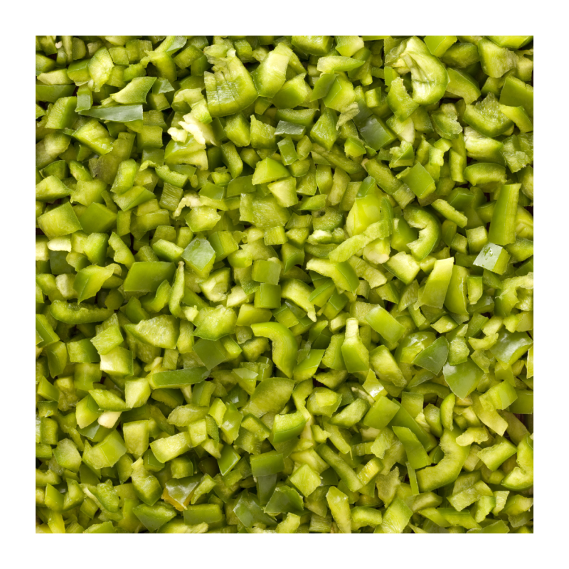 CAPSICUM GREEN DICED LARGE, KG